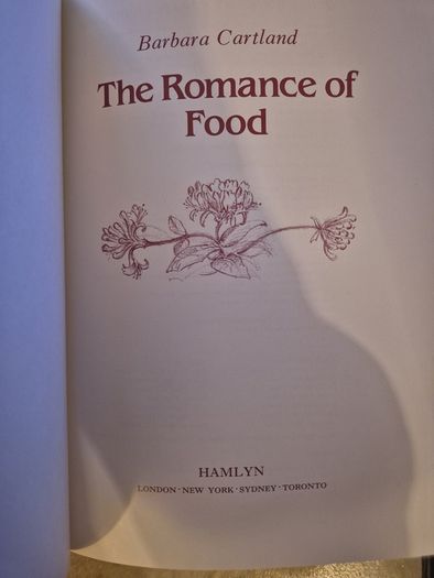 Barbara Cartland Book The Romance of Food 1984