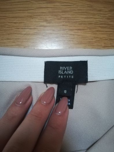 River Island midi skirt in beige color