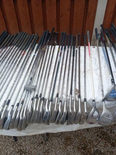A selection of Golf clubs. Right handed clubs