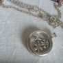 PANDORA floating Memories locket necklace with 3 petite flowers,very good condition Image 9