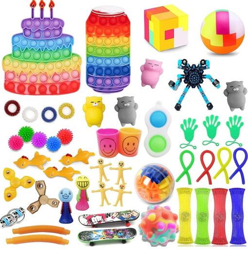 Fidget Toys 50 Pack,Fidget Toys Pack of 50,Fidget Packs Sets for Girls Boy,Sensory Toys Pack 50 For Autism to Relieve Stress,Fidget Pack for Birthday Party Gifts, Fun Fidget Toy Set Classroom Reward (FREE POSTAGE)