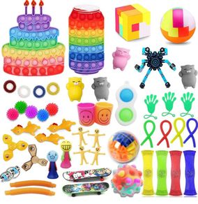 Fidget Toys 50 Pack,Fidget Toys Pack of 50,Fidget Packs Sets for Girls Boy,Sensory Toys Pack 50 For Autism to Relieve Stress,Fidget Pack for Birthday Party Gifts, Fun Fidget Toy Set Classroom Reward (FREE POSTAGE)