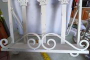 Vintage Cast Iron Cookbook Stand Holder Large Cookbook Holder White Metal Cookbook Stand for Kitchen iPad Recipe Book Stand