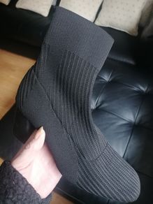 beautiful, bershka black knitted sock ankle boots