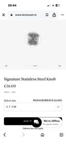 Le Creuset Signature Stainless Steel Knob 4.7cm x 2