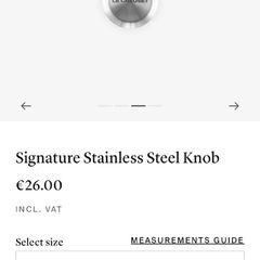 Le Creuset Signature Stainless Steel Knob 4.7cm x 2