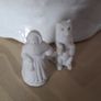 Two Antique - Victorian Bisque - Miniature Figurines Image 6