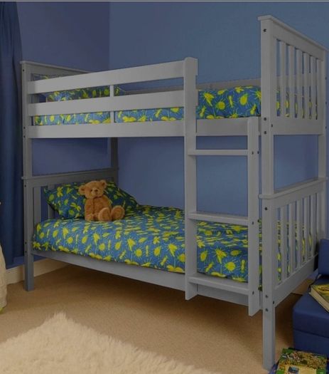 Beautiful Grey Very Solid Wooden Bunk Bed - Can Deliver