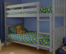 Beautiful Grey Very Solid Wooden Bunk Bed - Can Deliver