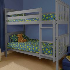 Beautiful Grey Very Solid Wooden Bunk Bed - Can Deliver