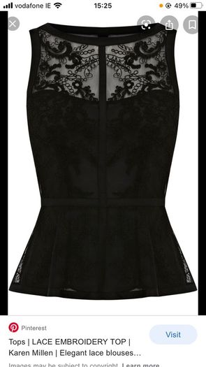 Karen Millen Black lace top