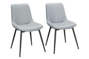 2 x faux leather dining chairs