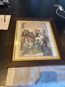 Guinness print in frame