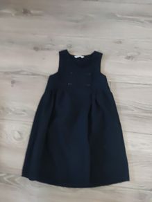 M&S Navy School Pinafore Age 7