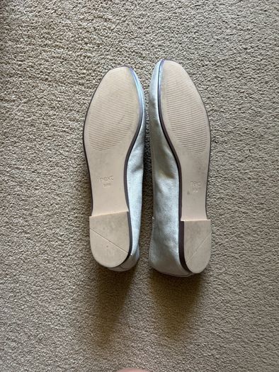 Next light gold shimmering flats