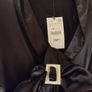 Black Satin Dress with Rhinestone detail Image 2