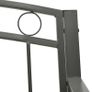 Garden Bench with a Table 125 cm Steel Grey Image 6