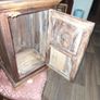 Beautiful Old Press with door and Twin Floral Carved Panels, rectangular top and plinth base, Image 7