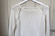 Girls cream knitted jumper