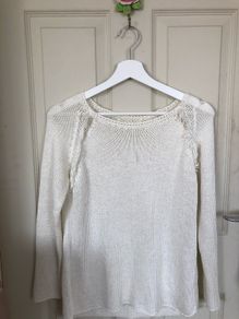 Girls cream knitted jumper