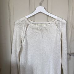 Girls cream knitted jumper