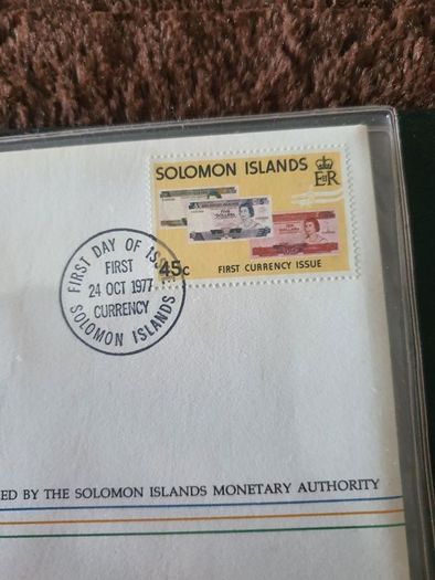 First day of issue presentation set of 5he Solomon island