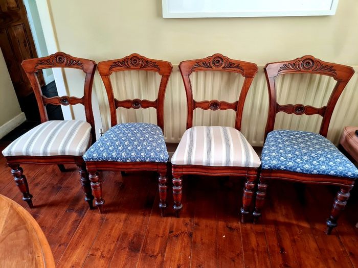 Victorian tilt top library table for sale and four chairs
