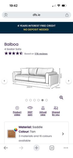 4 seater sofa