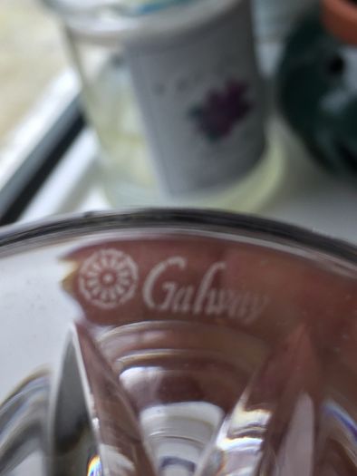 Vintage Galway Crystal tealight holder