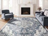 Vintage Dove Grey Washable Rug 200 x 290 cm