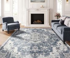 Vintage Dove Grey Washable Rug 200 x 290 cm