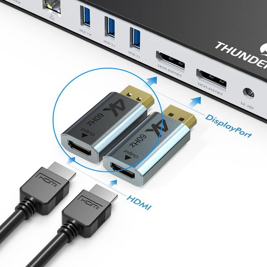 Wavlink Premium Active DisplayPort (Male) to HDMI (Female) UHD (4K@60Hz) (Aluminum Alloy/Gold Plated) Adapter (Brand New/Warranty)