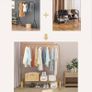 Clothing Garment Rack 110CM Metal Clothes Rail Coat Rail with Bottom Rack for Coats Skirts Shirts Sweaters Gold Image 6