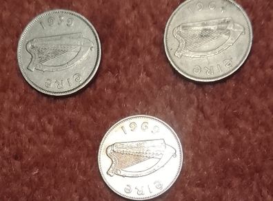 Irish 6d Coin