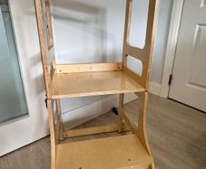 Kitchen helper with convertible table/chair