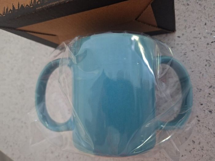 BNIB Dual Handled Ceramic Mug