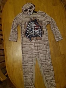 Skeleton all in one costume age 6-8