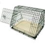 Deluxe Sloping Puppy Cage Medium 30 inch Black Folding Dog Crate with Non-Chew Metal Tray, Fleece and Slanted Front For Car (FREE POSTAGE) Image 5