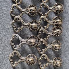 Brass, stylish knobs x 18