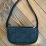 ASOS design 90s mini shoulder bag black weave design Image 3