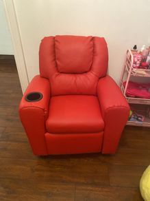 red kids reclining chair