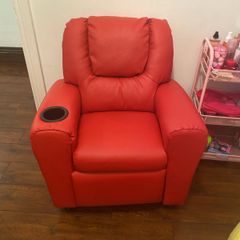 red kids reclining chair