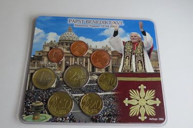 Germany Rare euro coin set 2005 Pope Benedict XVI limited issue only 2005 sets made