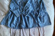 Twin denim dresses &amp; leggings