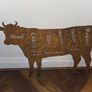 Rusted butchers cow silhouette Image 7