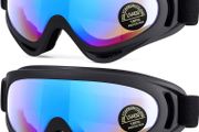 MULTIPLE COLOURS AVAILABLE 2-Pack Ski Goggles, Compatible Snowboard Goggles for Kids, Teens, Youth, Boys, Girls, Men and Women, Motorcycle Goggles, Wind Resistance Goggles