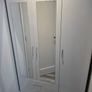 Nevada White Three Door Two Drawer Mirrored Wardrobe Image 2