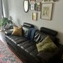 Mid-century leather sofa and armchair Image 6