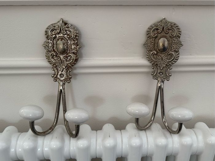 vintage style hooks x 2