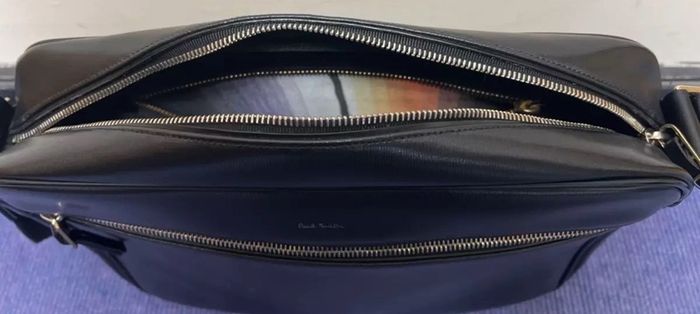 Paul Smith Accessories Men's City Embossed Cross Body Bag - Black Leather